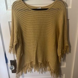 By Together Yellow Knit Poncho